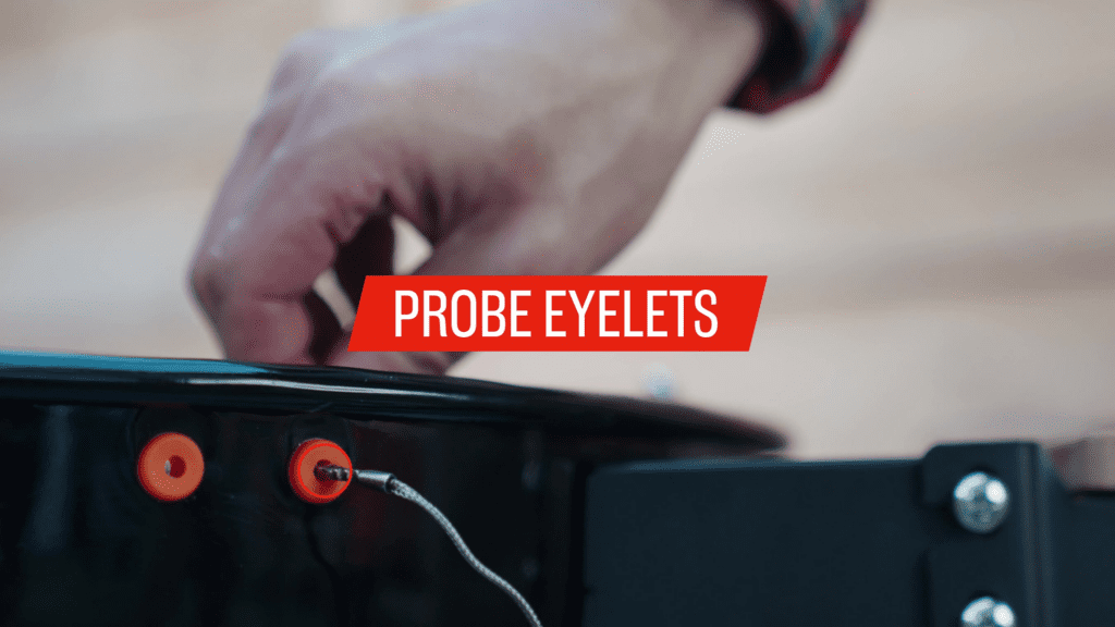 Probe eyelets frame